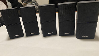 5 Premium Bose Jewel Cube Speakers Only Nice Condition Black In