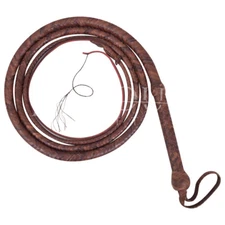BULL WHIP 04 T0 12 Feet long 16 Plaits Cow Hide Leather CUSTOM BULLWHIP