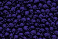 3D Skulls Pile 24x36 Graphic Decal Vinyl Scooter Bike Motorcycle Car Wrap Purple