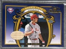 2003 Timeless Treasures PAT BURRELL ROOKIE YEAR MATERIALS BAT #97/99 Phillies