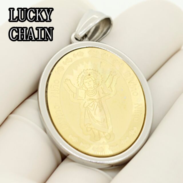 STAINLESS STEEL SILVER GOLD TWO TONE BABY JESUS PENDANT/20g/E247