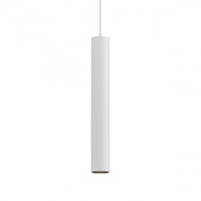 Image of Modern Design White Cylinder Pendant Light 1 Bulb RD-0730