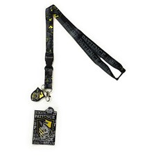 Harry Potter Hufflepuff Traits Lanyard Sticker ID Badge Holder Metal Charm Legit