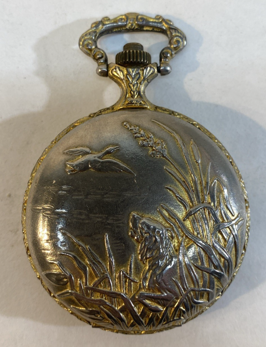 Majestime 17 Jewel Pocket Watch Duck Hunting with Dog | eBay