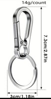 SchlüSselringe Flach/Standart 15Mm, 20Mm, 25Mm, 30Mm Oder 35Mm, Karabinerhacken
