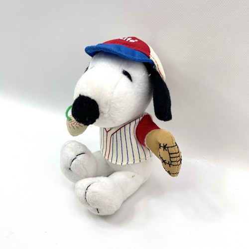 Peanuts Snoopy Baseball Player #1 Plush Metlife Stuffed Animal Toy 5" Marketing