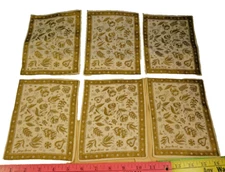 Georges Briard Cocktail Napkin S/6 Rare PERSIAN GARDEN Signed Mid Century Modern