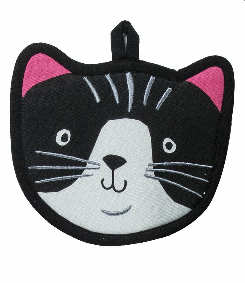 Juego de baches y guantes para horno Crazy Cats Cat Faces, de Kay Dee Foto 2 de 3