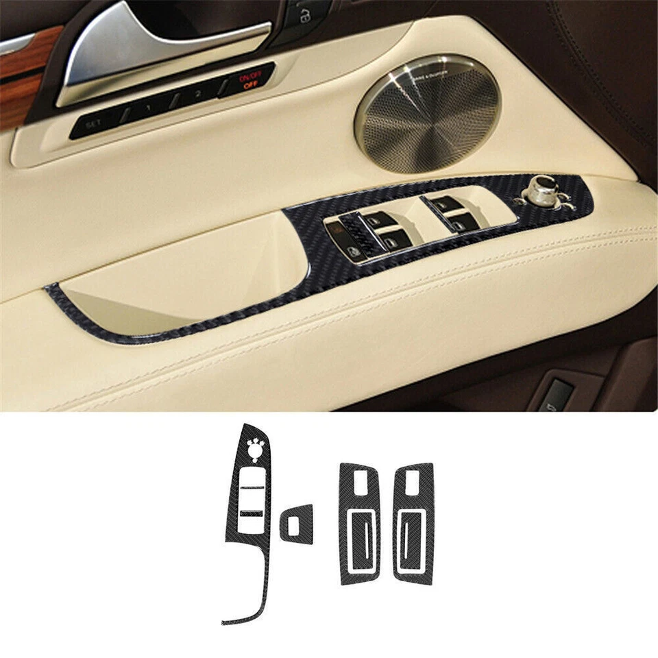 Juego completo de tapicería de cuadro interior de fibra de carbono para Audi Q7 2007-2015 72 piezas Foto 3 de 4