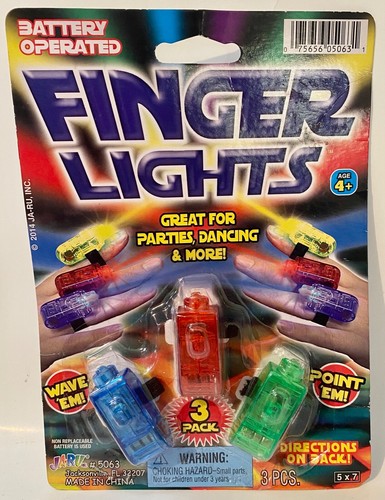 Finger Lights - Package of 3 Pieces ~ NEW ~ Party Favors or Prizes! Light It Up!