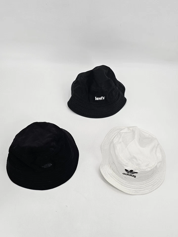 LOTE DE 3 GORRAS BUCKET ADIDAS LEVI'S NORTH FACE MULTICOLOR L/XL Foto 2 de 4