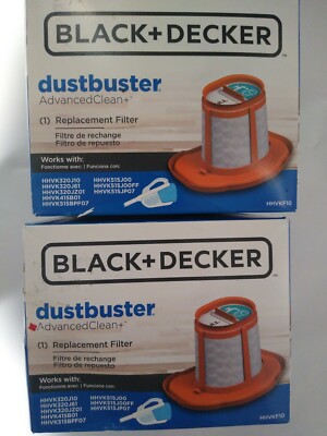 Black + Decker   Duster HHVKF10 AdvancedClean+  Replacement Filter LOT OF 2 NEW