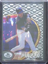 1998 Topps Tek Baseball Diffractor Card 86 Pattern 59 Mike Piazza