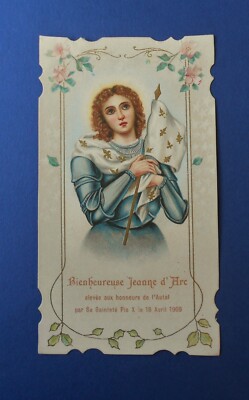 Santino Holy Card Blessed Joan of Arc Joan of Arc