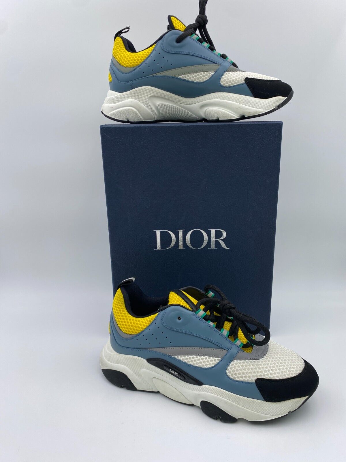 Dior B22 Blue Yellow, Men Size 8.5 (3SN231ZCQ)- P… - image 2
