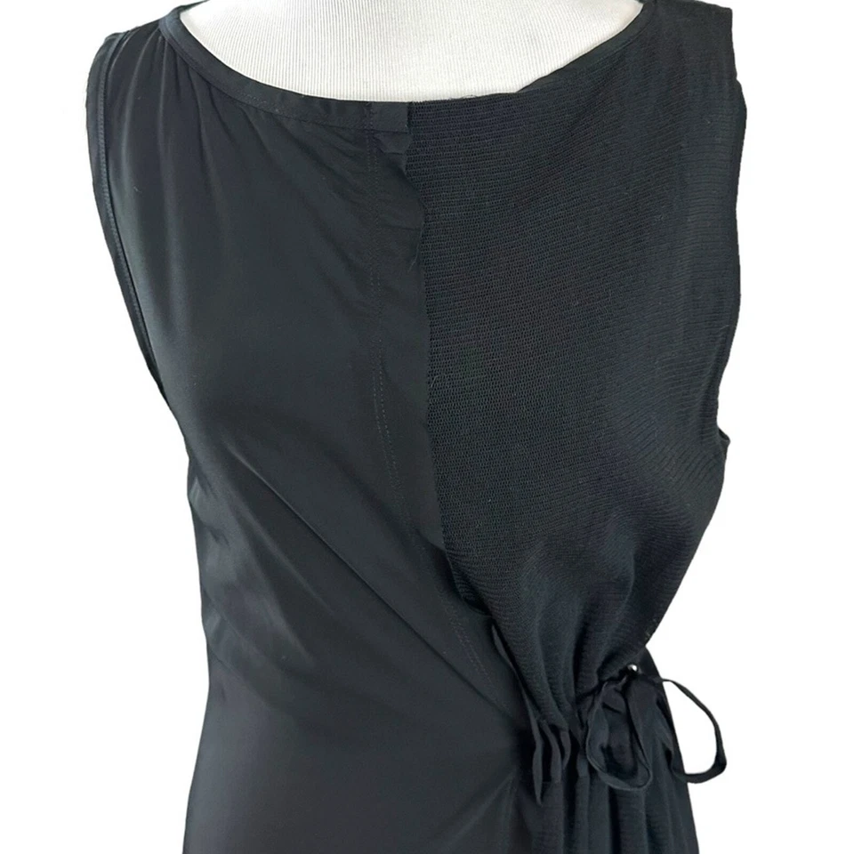 Maxi Vestido Diesel Subversivo Negro Cintura Media Cintura Grunge Malla Gótica Y2K Foto 4 de 4