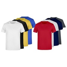 Men Plain T Shirts Cotton Crew Neck Short Sleeve Basic Tee Casual Breathable Sof
