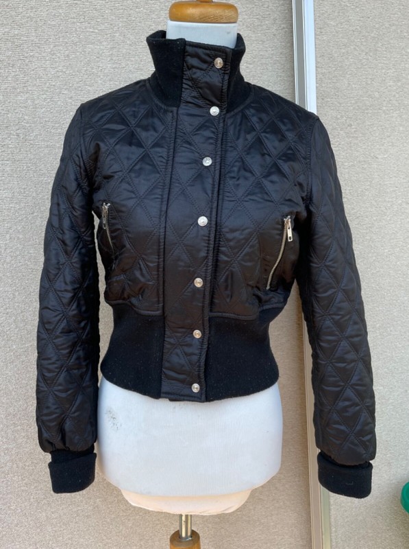 ABS Allen Schwartz Black moto zip jacket Sz S/4/2/6/Sm/small