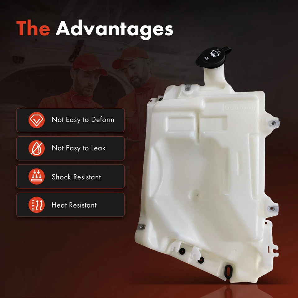 Depósito de lavadora de parabrisas con tapa para Chevrolet Trailblazer 2006-2009 Saab 9-7x Foto 3 de 4