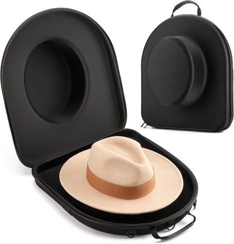Estuche rígido para guardar sombreros de viaje, estuche rígido para sombreros de - Imagen 11 de 12