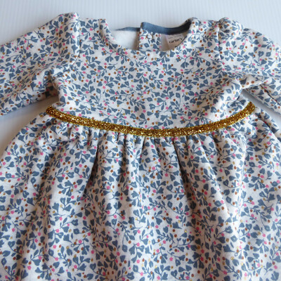 carters blue floral dress Carter Foldover Neckline Maxi Dress Blue Pink main image 1