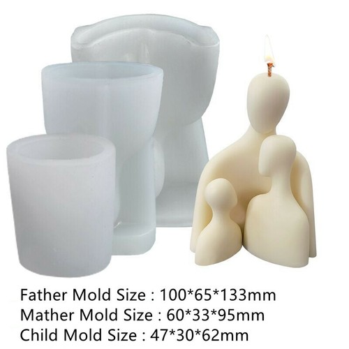 Family Perfume Candle Moulds Silicone Human Body Candle Wax Making Soap Mold DIY - Picture 24 of 29