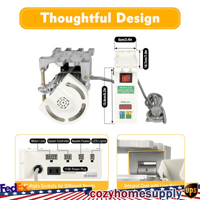 Industrial Consew Sewing Machine 600w Brushless Servo Motor Split-110V 50Hz