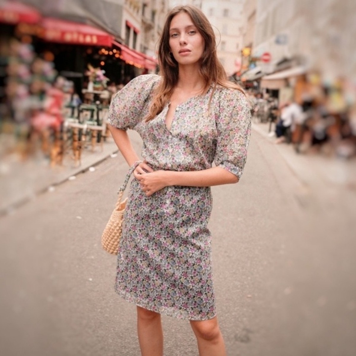 ワンピース rosemuse Pleats floral print dress pink floral print pleats dress – BUNNY APARTMENT