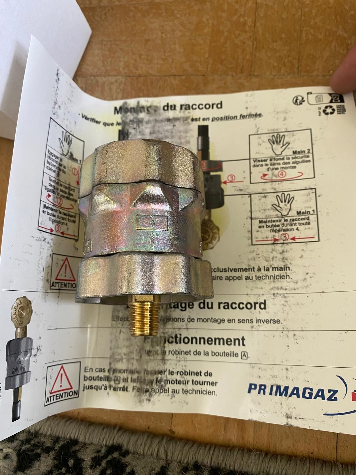 Lyre carburation gaz pour bouteille Primagaz connecteur de rechange GPL
