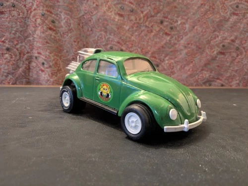 1960-70's TONKA Super Beetle Volkswagen VW Bug Pressed Steel Green Toy Car 9"