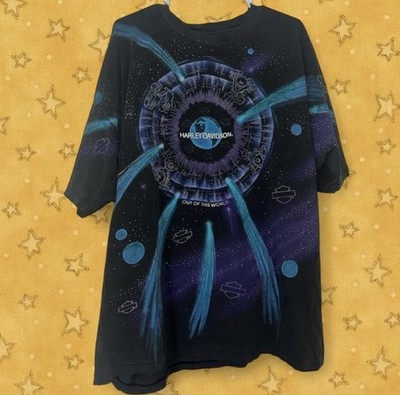 Harley-Davidson 1995 AOP VTG T-Shirt Out of This World, Single Stitch, 3XL Rock