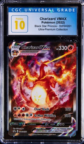 (PSA) CGC 10 PRISTINE Charizard VMAX SWSH261 Ultra Premium Promo Pokemon Card