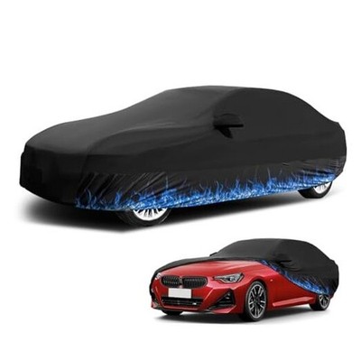 Indoor Car Cover Soft Stretch Satin Breathable Dustproof for 193-208'' Sedans