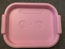 Vintage 1987 Fisher Price Fun with Food Pink Serving Tray Ice Cream Treat Tray