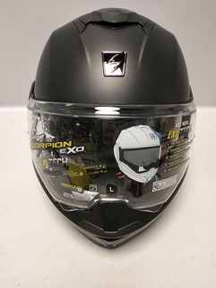 Motorradhelm Klapphelm Scorpion Exo Tech Motorradhelm in Schwarz Matt in Gr L
