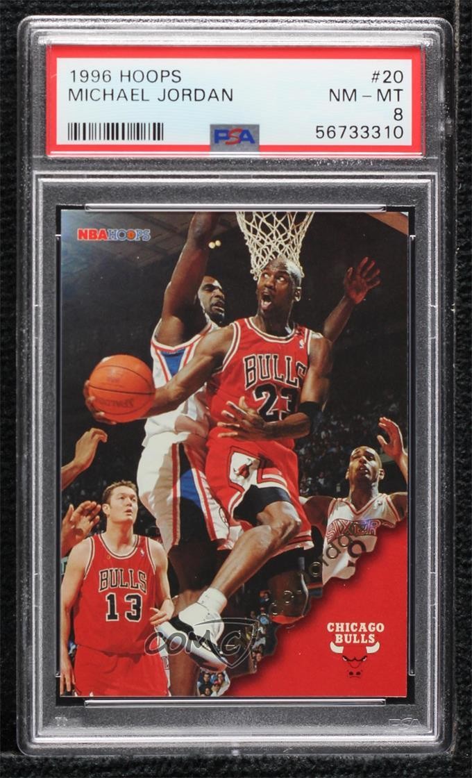 1996-97 NBA Hoops Michael Jordan #20 PSA 8 HOF n8q