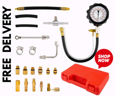 #ad #ad 0 140PSI Fuel Pressure Tester Kit Fuel Injector Injection Pump Pressure Gauge $22.99