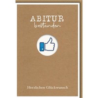 Abitur Bestanden GlüCkwunschkarte Mit Briefumschlag Daumen Hoch Herzlichen GlüCk