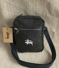 stussy black shoulder bag
