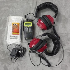 Uniden Sportcat 180 Scanner With 2 Racing Electronics RT-24 Headsets & Splitter