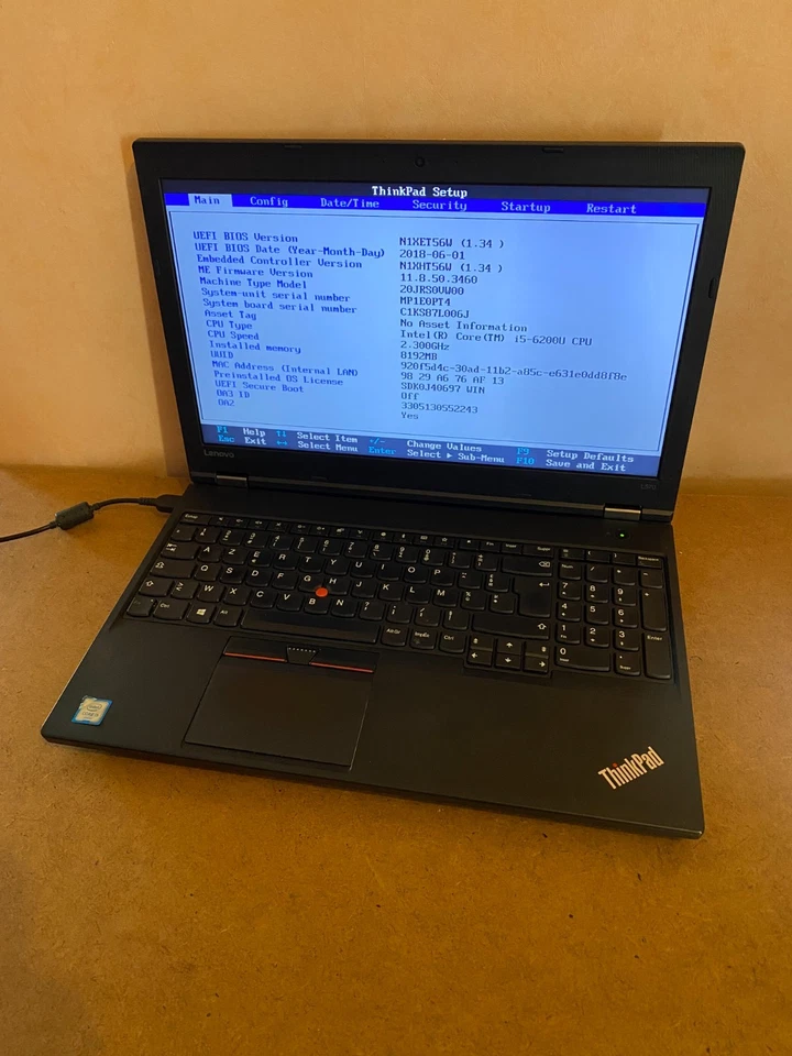 Lenovo ThinkPad L570 · i5-6200U · 8GB · 500GB, photo 2 sur 5