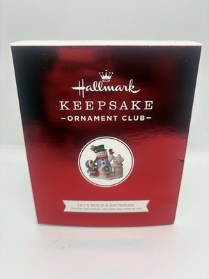 2018 Hallmark Keepsake Ornament Club Member Exclusive Let s Build A Snowman