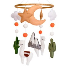 Llama Baby Crib Mobile, Neutral Nursery Decor, Desert Mobile for Crib, Nurser...