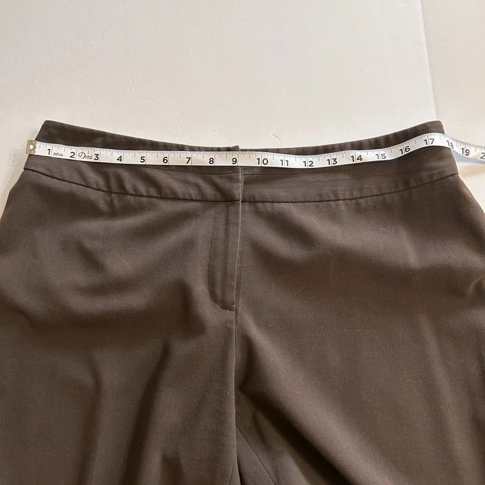 Pantalones de vestir Style Co para mujer talla 14 marrón elástico entrepierna 31,5 pulgadas Foto 4 de 4