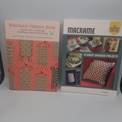 Vintage Macrame Pattern Book + Weekend Crafter Macrame Lot Knot Projects DIY...