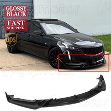 For Cadillac Ct5 2020-2024 V Style Gloss Black Front Bumper Lip Splitter Spoiler For Cadillac Ct5 2020-2024 V Style Gloss Black Front Bumper Lip Splitter Spoiler