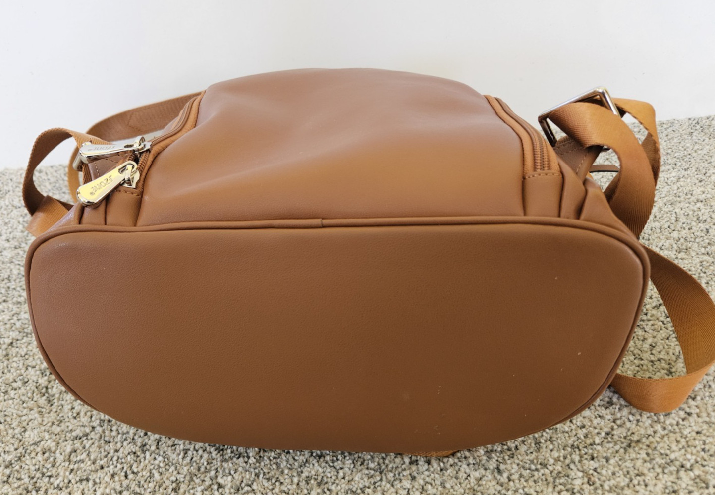 Brown Leather Backpack Purse Antitheft Soft Ladie… - image 13