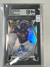 Jett Williams 2022 Bowman Draft Invicta  #BI-12 Autograph 95/99 BGS