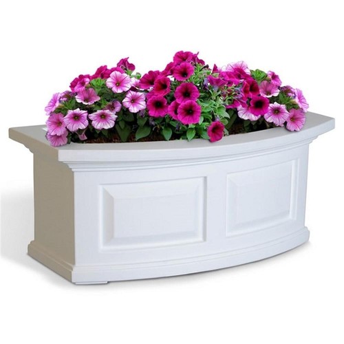 Mayne Nantucket 2ft Weatherproof Traditional Plastic Window Box in White - Picture 1 of 7