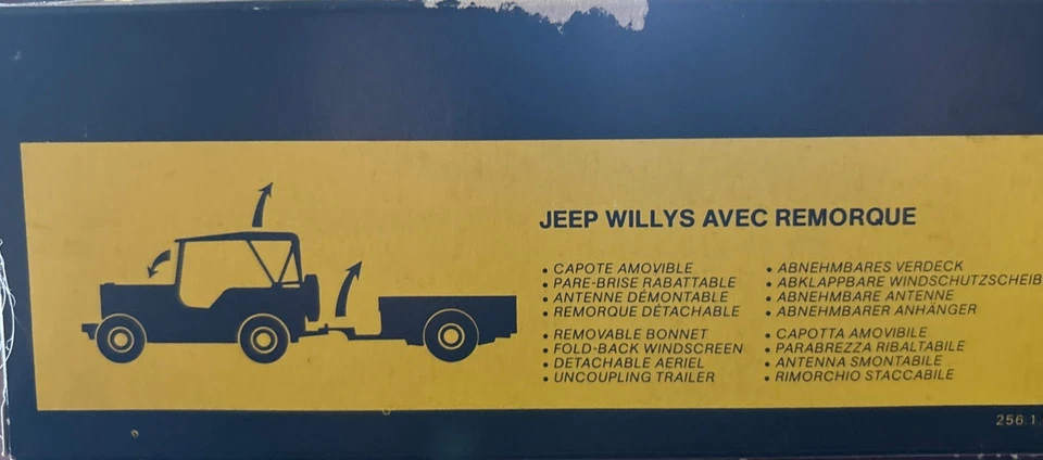 Solido 0003 DIE CAST-Jeep Willys AVEC REMORQUE NIB  - Image 4 of 4